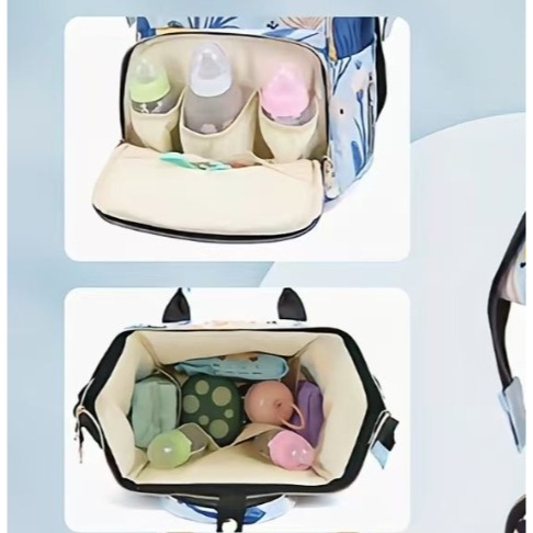 媽咪包/網紅母嬰包/旅行包/ins防盗出行時尚新款寶媽包/雙肩包女多格媽媽包/分隔包包容量空間大-細節圖7