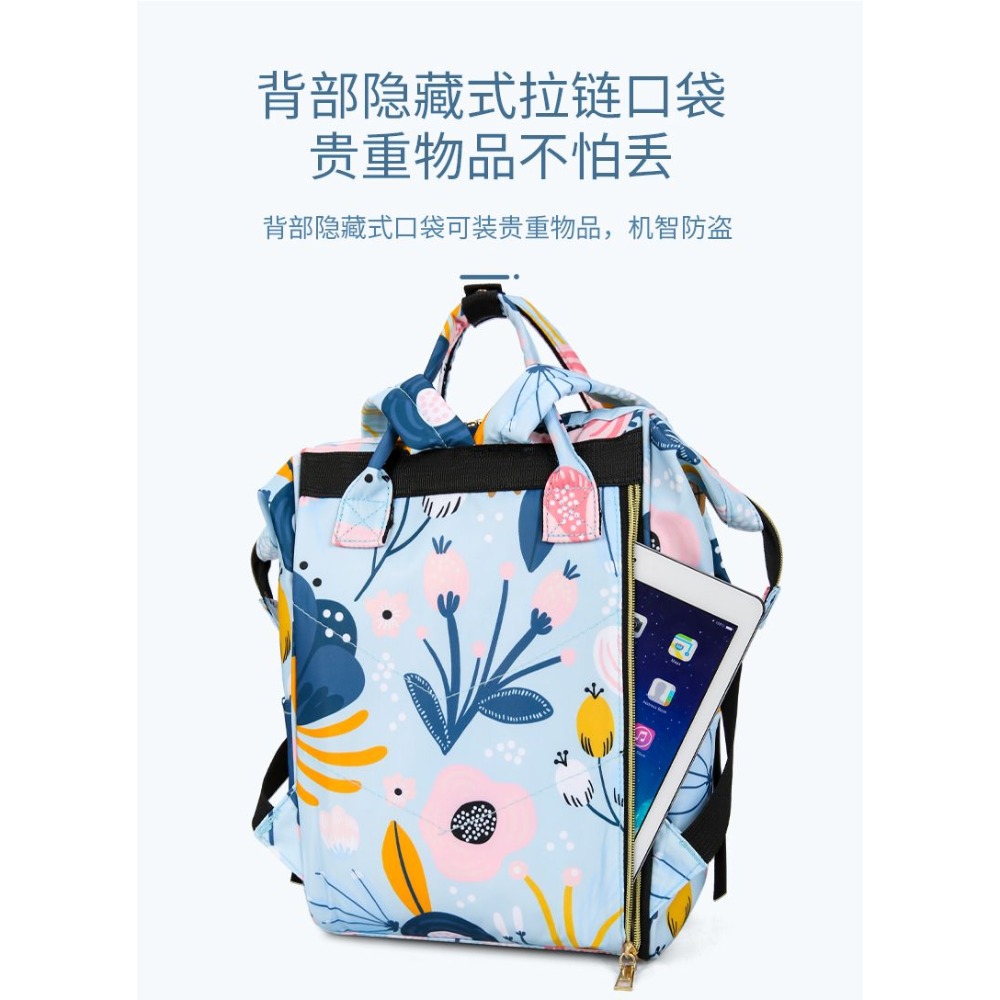 媽咪包/網紅母嬰包/旅行包/ins防盗出行時尚新款寶媽包/雙肩包女多格媽媽包/分隔包包容量空間大-細節圖8