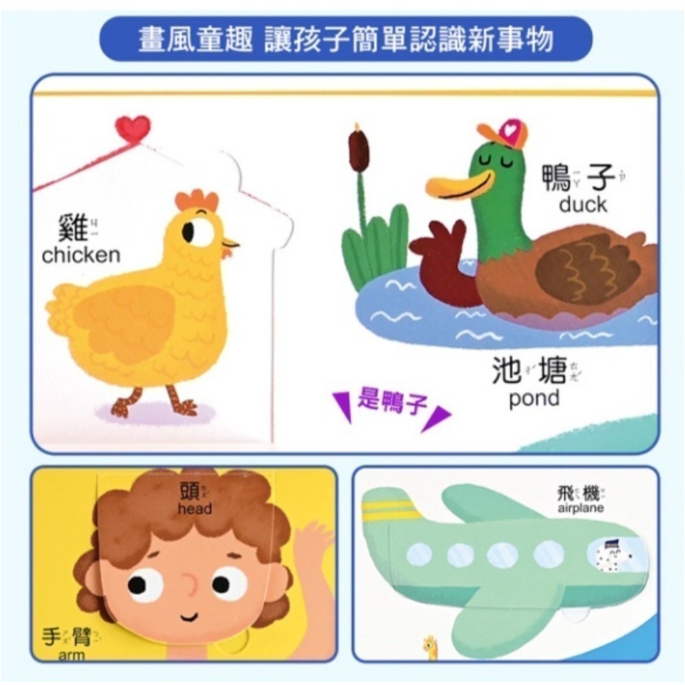 我的第一本100單字認知書(全套四冊)　有趣觸覺翻翻書-細節圖6