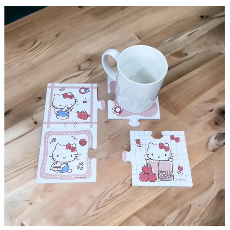 （現貨）正版 史努比 Hello kitty 拼圖杯墊組 杯墊 餐墊 隔熱墊-細節圖9