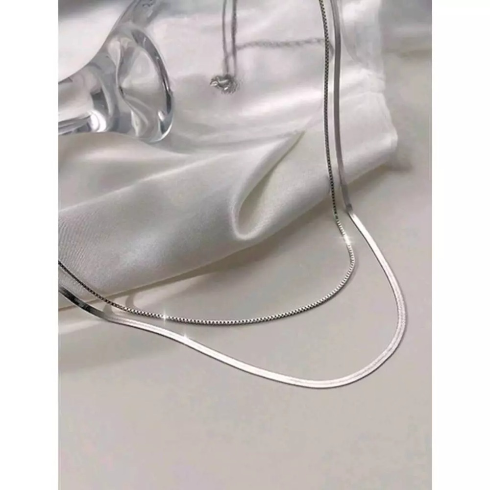 2入/組（無法分開）時尚極簡多層次項鍊-細節圖2