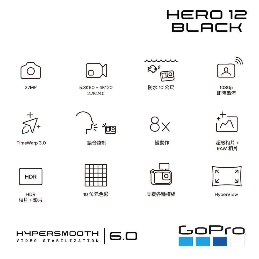 【彈藥庫】GoPro HERO 12 BLACK 運動相機 #CHDHX-121-細節圖4