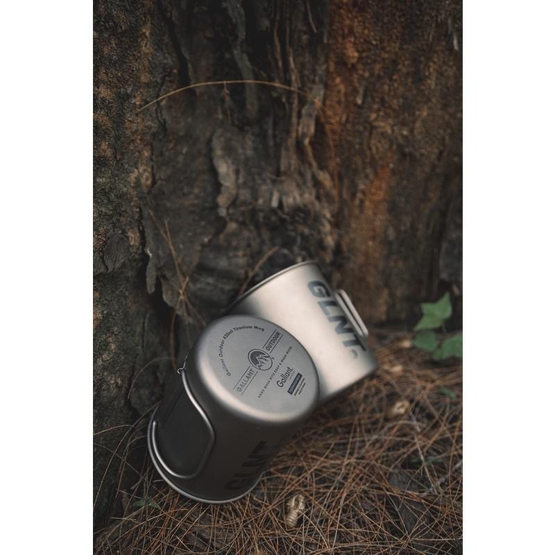 【彈藥庫】GLNT Titanium Cup 鈦合金輕量水杯 420ml (附收納袋) #glntca031-細節圖7