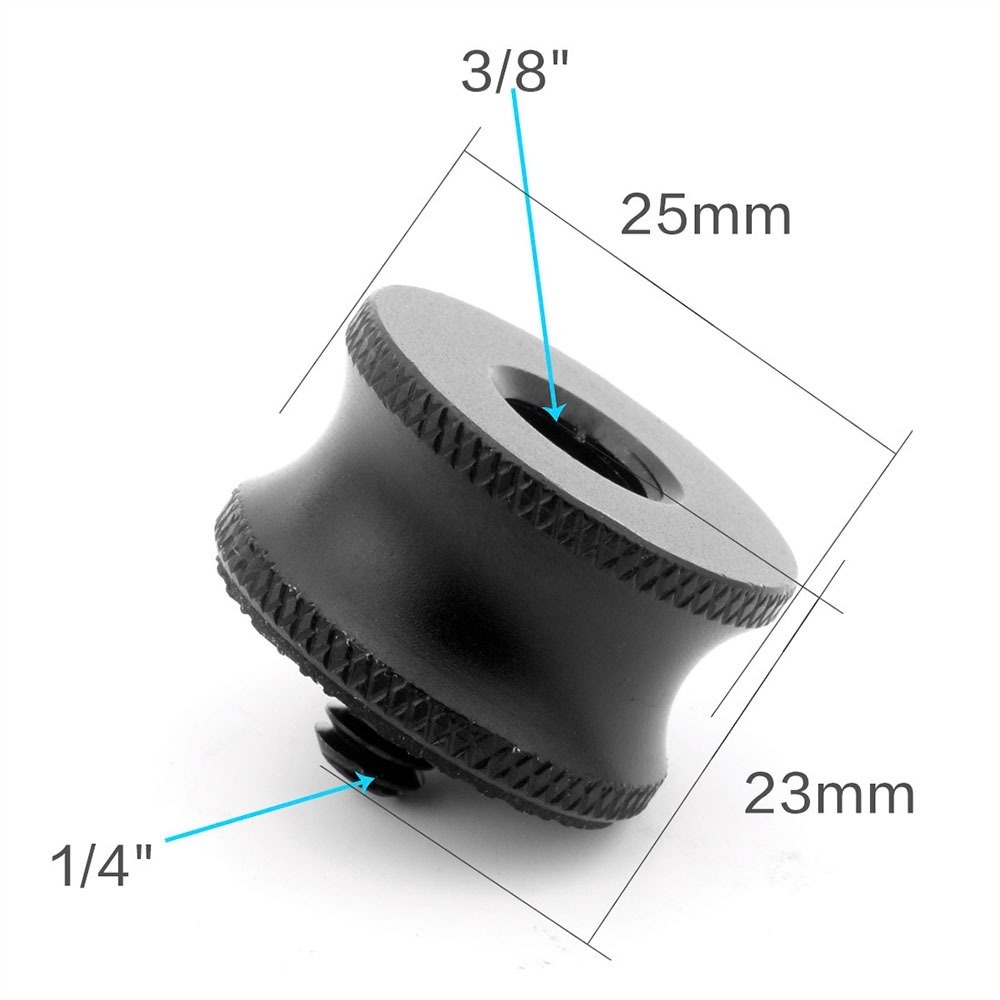【彈藥庫】黑色鋁合金3/8＂母轉1/4＂螺絲 #DFA-J032-A01-細節圖2