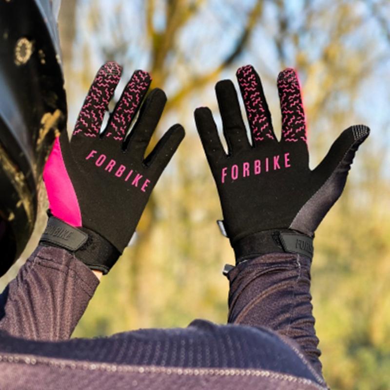 【彈藥庫】FORBIKE 兒童登山車全指手套 螢光萊卡 2款-細節圖4