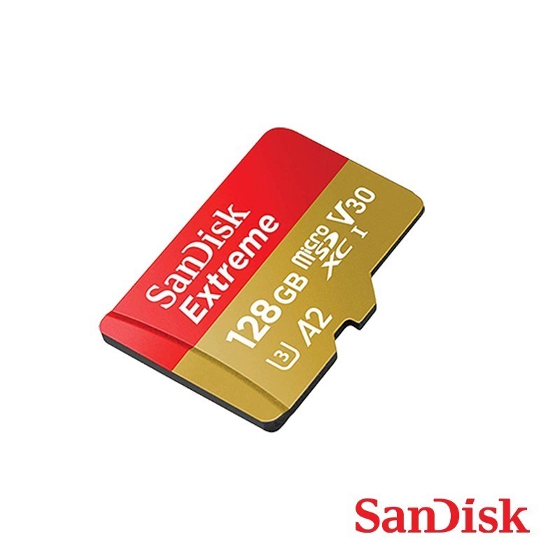 【彈藥庫】SanDisk Extreme microSD C10 U3 A2 V30 紅金卡 128G 記憶卡-細節圖3