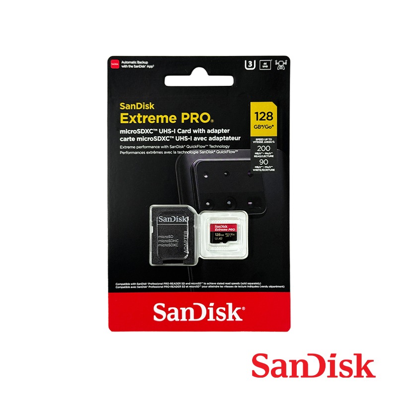 【彈藥庫】SanDisk Extreme PRO microSDXC U3 A2 V30 紅黑卡 128G 記憶卡-細節圖4