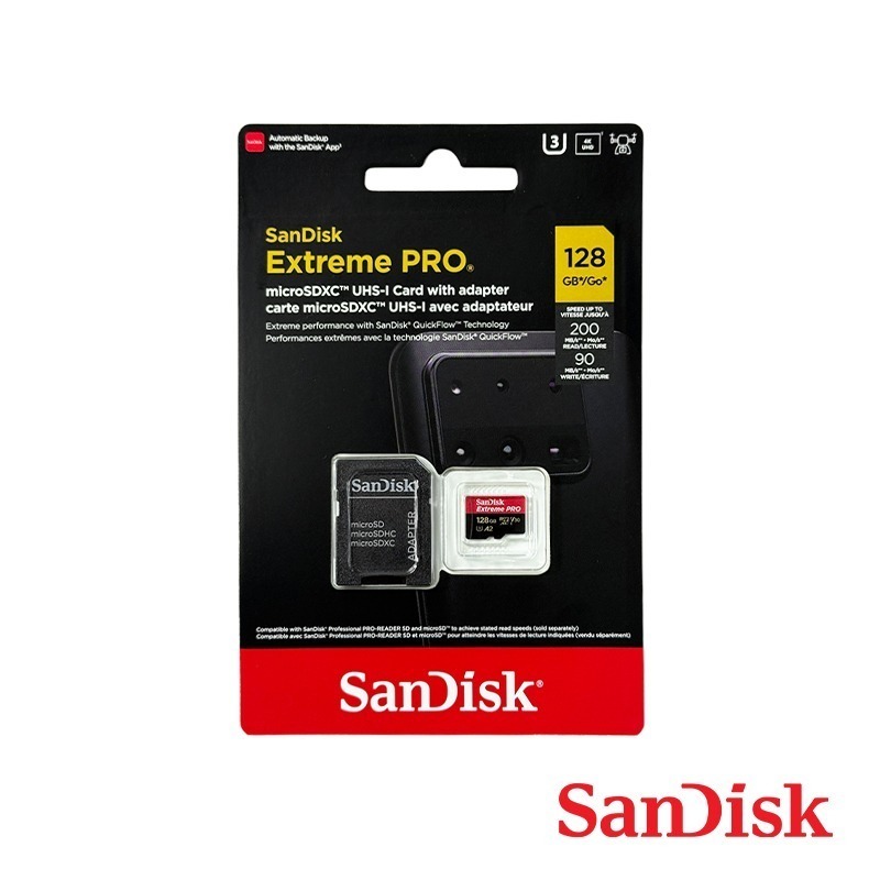 【彈藥庫】SanDisk Extreme PRO microSDXC U3 A2 V30 紅黑卡 128G 記憶卡-細節圖4