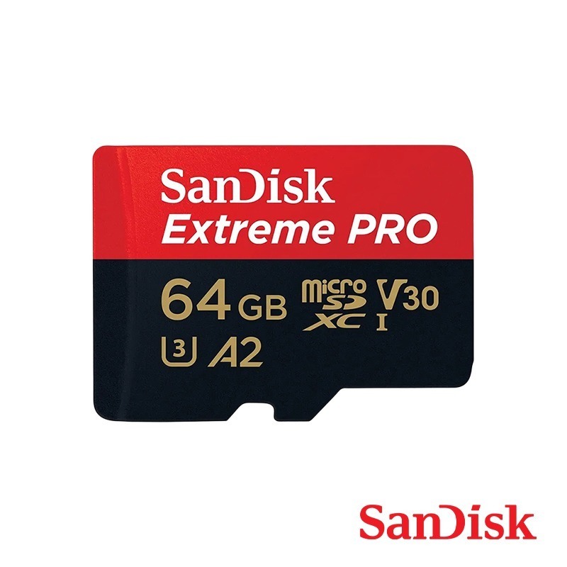 【彈藥庫】SanDisk Extreme PRO microSDXC U3 A2 V30 紅黑卡 64G 記憶卡-細節圖2