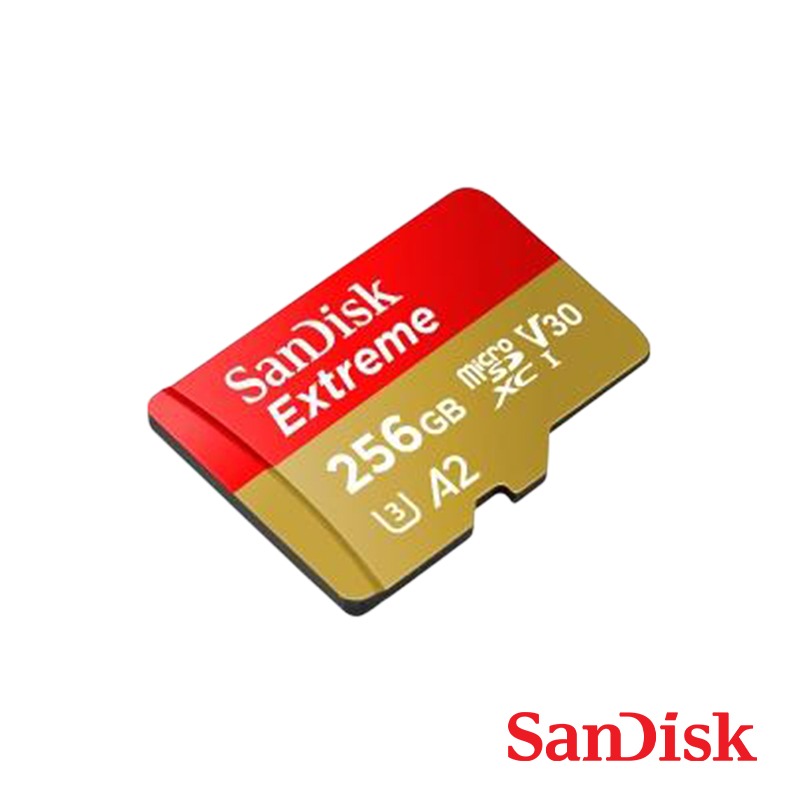 【彈藥庫】SanDisk Extreme microSD C10 U3 A2 V30 紅金卡 256G 記憶卡-細節圖3