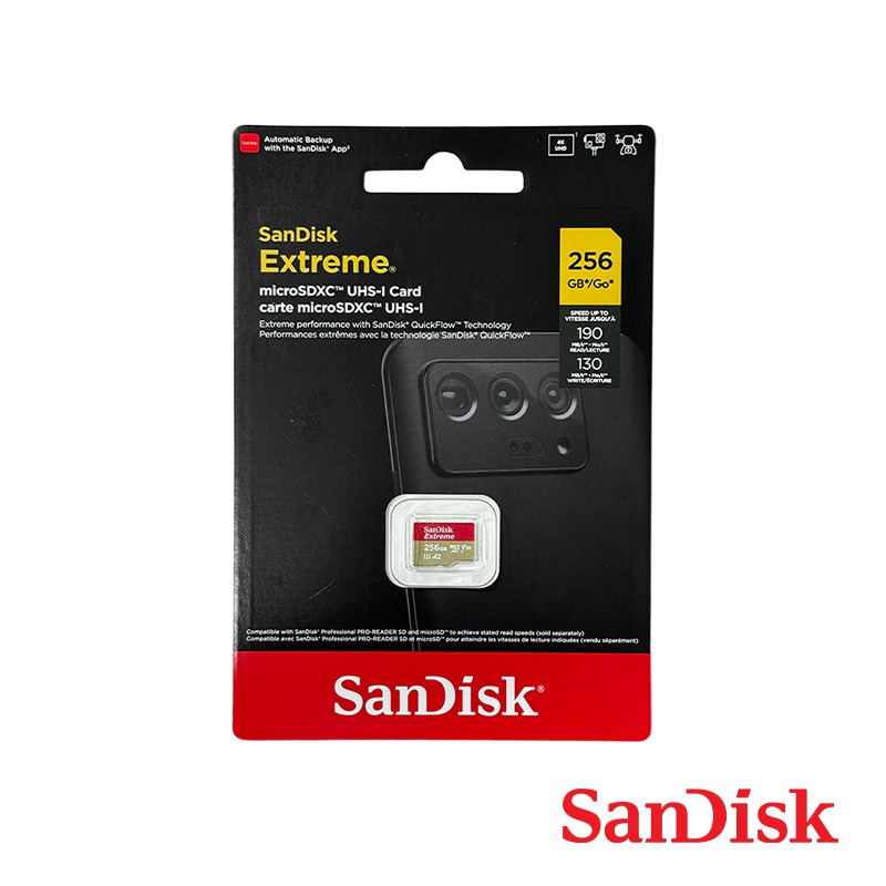 【彈藥庫】SanDisk Extreme microSD C10 U3 A2 V30 紅金卡 256G 記憶卡-細節圖4