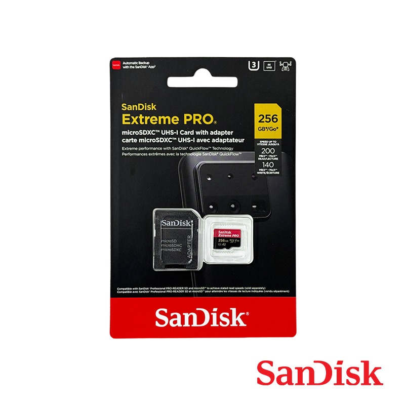 【彈藥庫】SanDisk Extreme PRO microSDXC U3 A2 V30 紅黑卡 256G 記憶卡-細節圖4