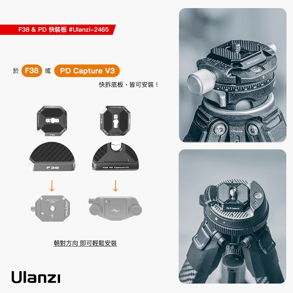 【彈藥庫】Ulanzi FALCAM F38&PD快裝板/F38快裝底板#Ulanzi-2465#Ulanzi-2270-細節圖4