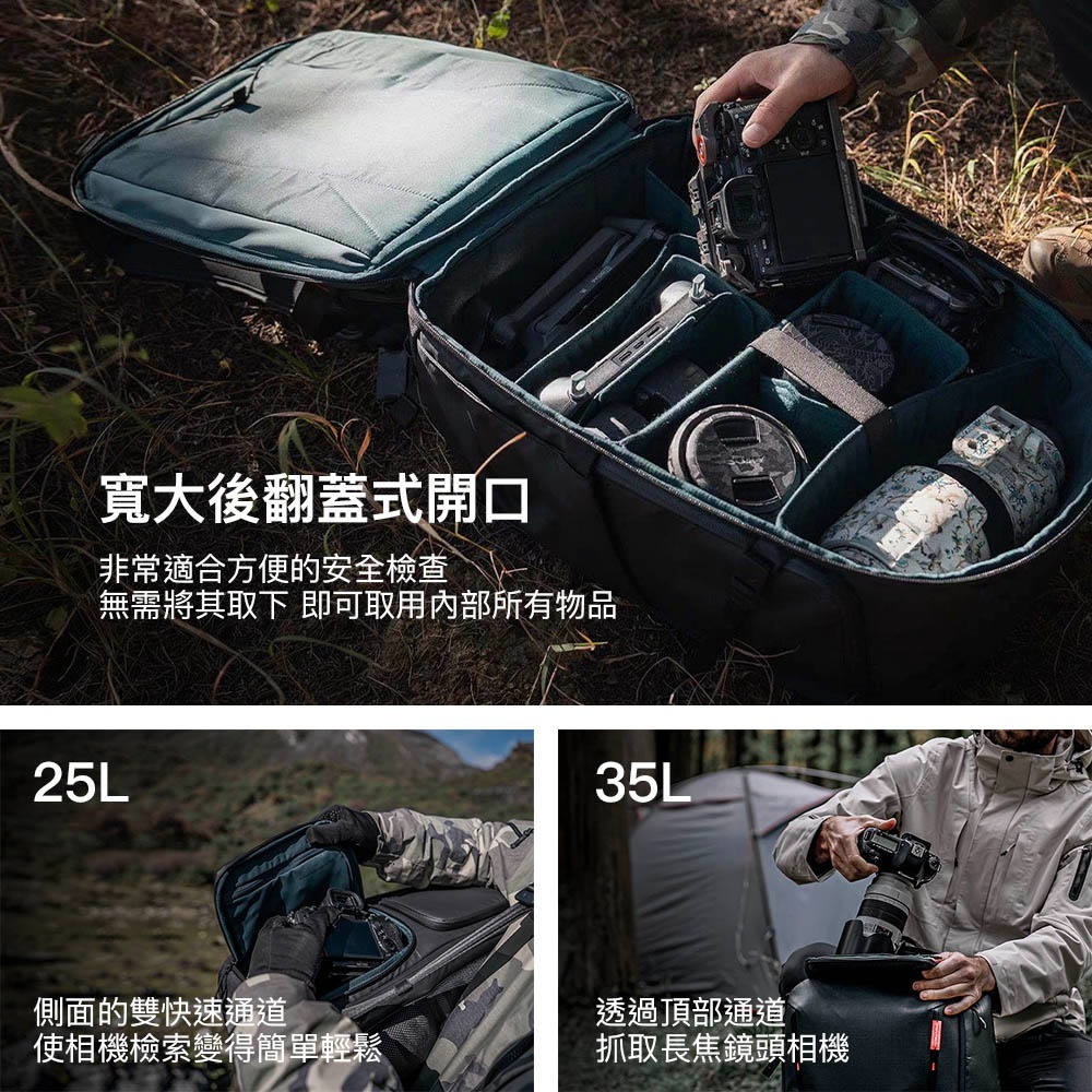 【彈藥庫】PGYTECH OneMo 2 雙肩攝影包 35L（深空黑）#P-CB-112-細節圖4