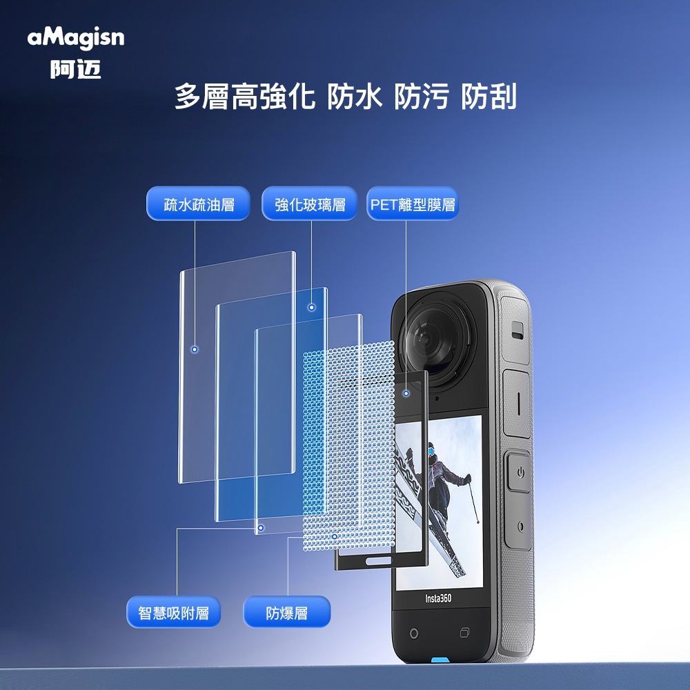 【彈藥庫】aMagisn Insta360 X4 螢幕曲面鋼化保護膜 #AD10-A-細節圖6