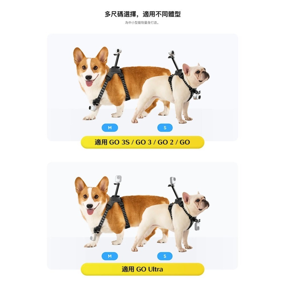 【彈藥庫】Insta360 寵物背帶支架(S/M)(Ultra) #CINSBAVX #CINSBAVW-細節圖3