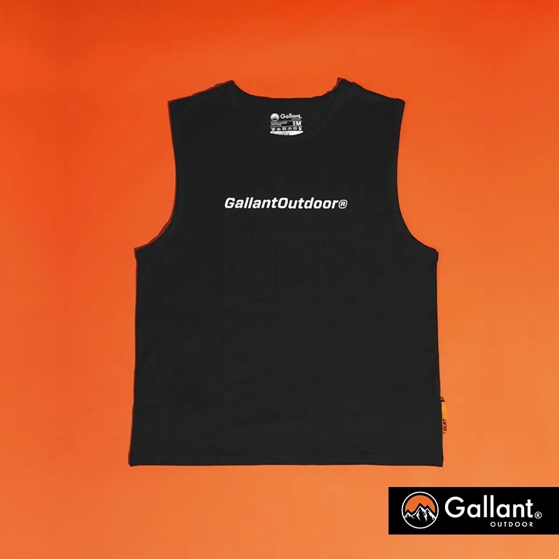 【彈藥庫】GLNT Polygiene® Lettering Tank Top-黑 #glnt-atp-005-blk-細節圖5