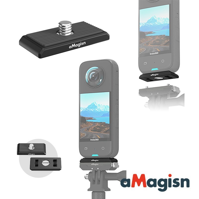 【彈藥庫】aMagisn Insta360 Ace Pro/Ace 磁吸快拆+1/4螺絲上蓋#AC14 #AC14-B-細節圖11