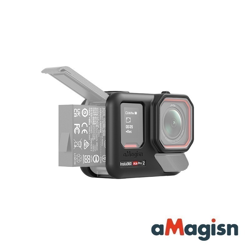 【彈藥庫】aMagisn Insta360 Ace Pro 2 機身矽膠套-黑 #AC24-A-細節圖9
