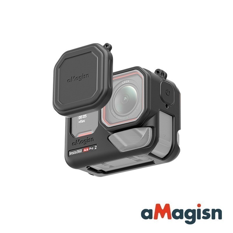 【彈藥庫】aMagisn Insta360 Ace Pro 2 機身矽膠套-黑 #AC24-A-細節圖11
