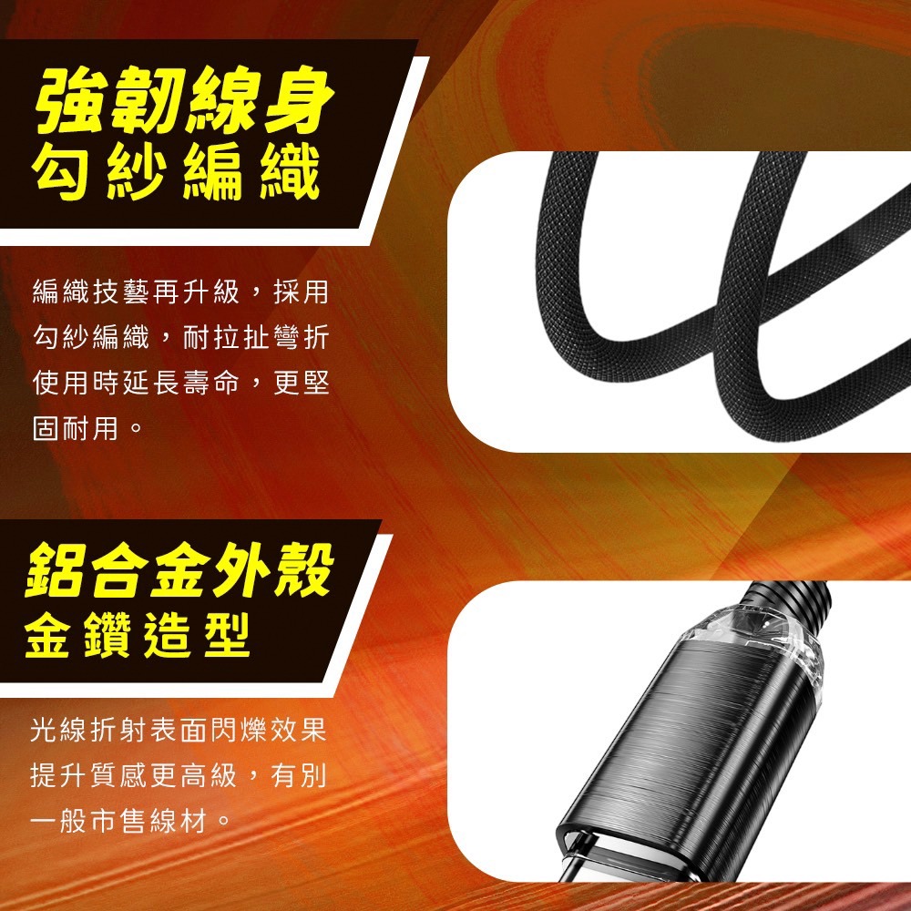 【彈藥庫】HAOWU USB C TO C 100W 極速晶鑽快充線-2M #TC-H05-細節圖3