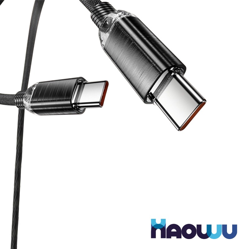 【彈藥庫】HAOWU USB C TO C 100W 極速晶鑽快充線-2M #TC-H05-細節圖6