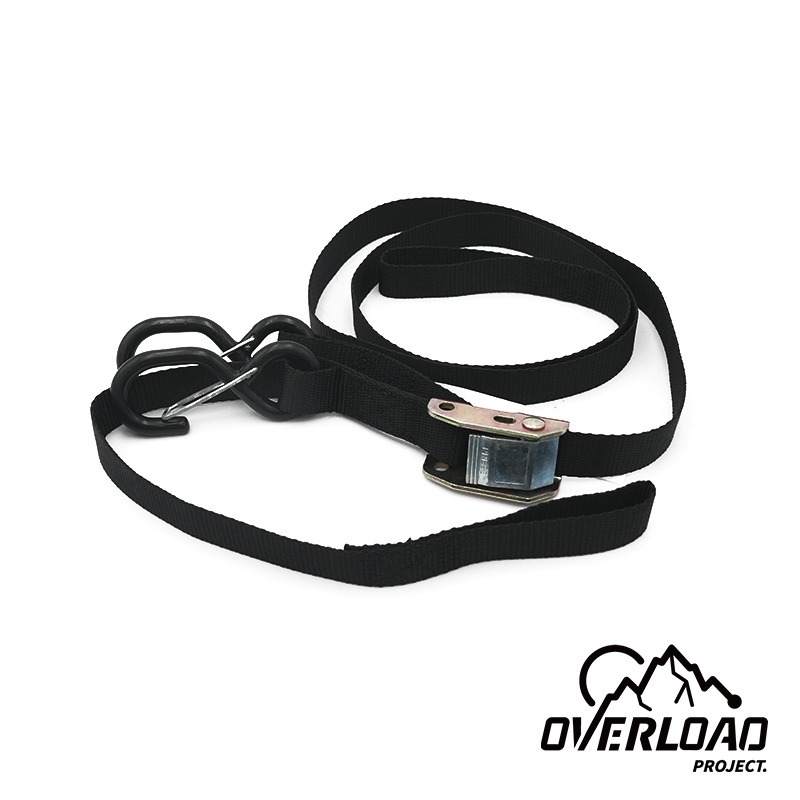 【彈藥庫】OVERLOAD 1.5米壓扣式雙勾綁車繩-4入 #OVL-H001-1.5M-細節圖2