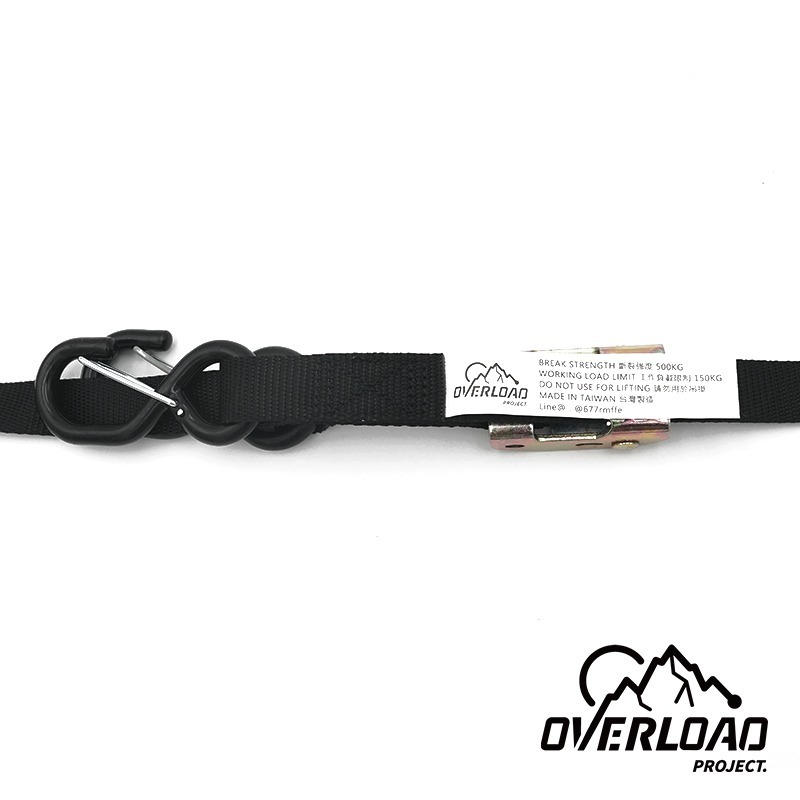 【彈藥庫】OVERLOAD 1.5米壓扣式雙勾綁車繩-4入 #OVL-H001-1.5M-細節圖7
