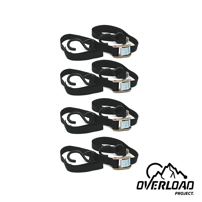 【彈藥庫】OVERLOAD 1.5米壓扣式雙勾綁車繩-4入 #OVL-H001-1.5M-細節圖3