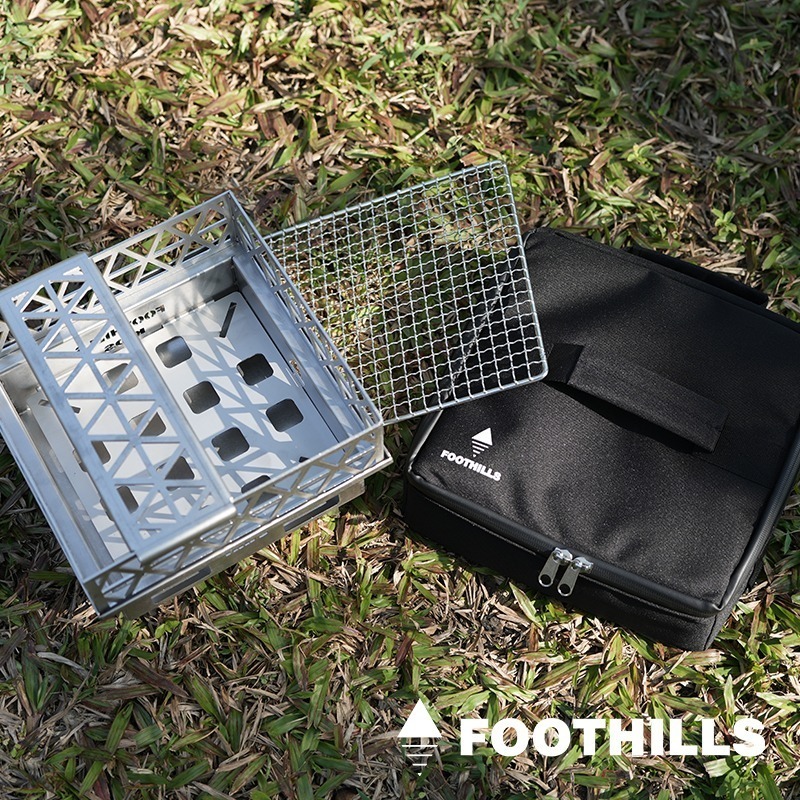 【彈藥庫】FOOTHILLS 不鏽鋼焚火台KIDS (含黑色收納袋、隔熱板) #FTS-019-細節圖9