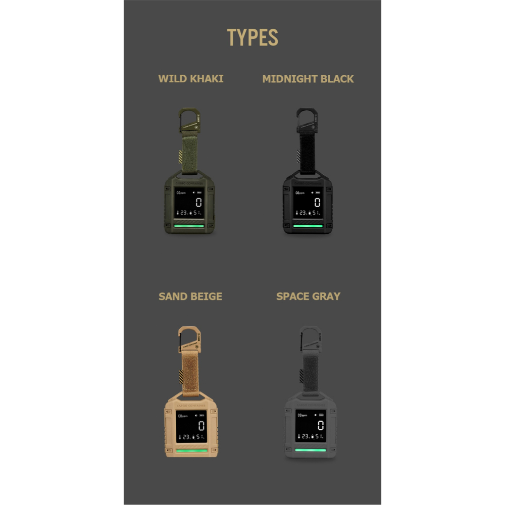 【彈藥庫】CARGO 一氧化碳溫溼度偵測器(黑/沙/綠/灰) #CRM-SAFE-細節圖4