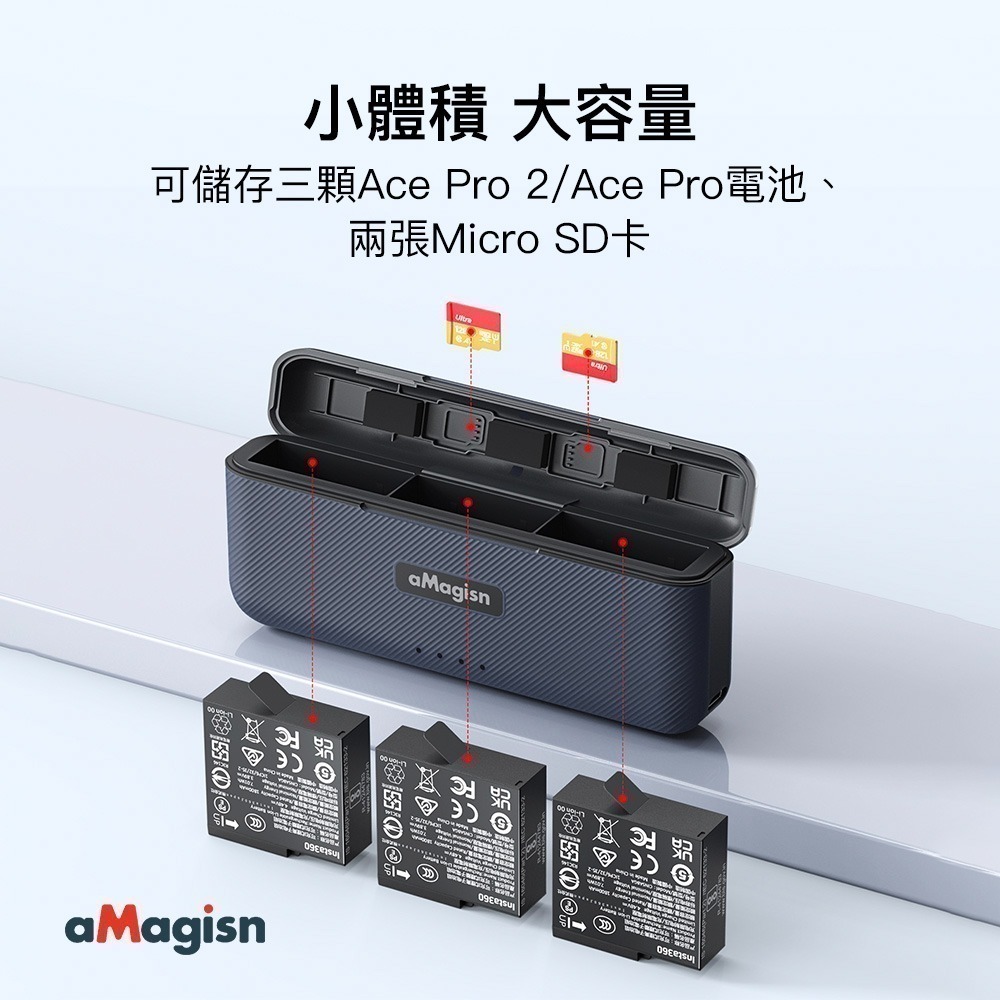 【彈藥庫】aMagisn Insta360 Ace Pro 2 快充充電盒 #AC23-細節圖7