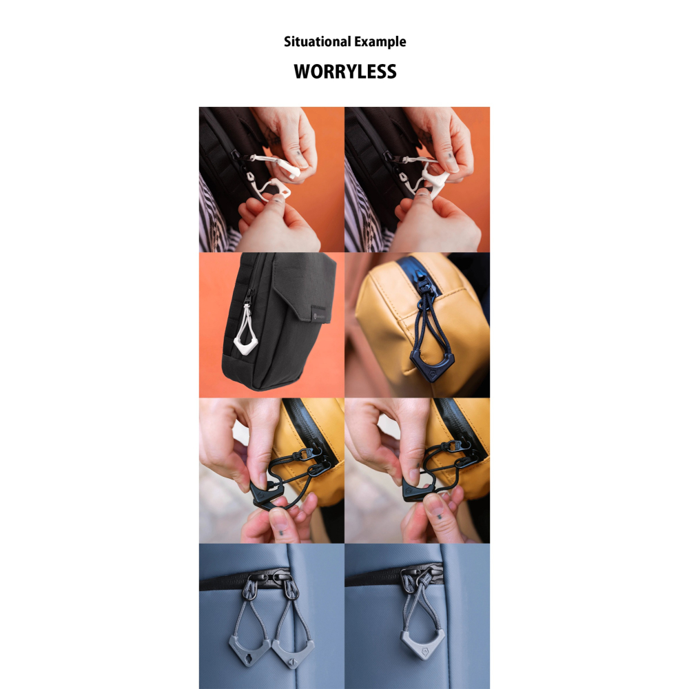 【彈藥庫】WANDRD WORRYLESS 防盜拉鏈扣-六對 #WLZP-細節圖4