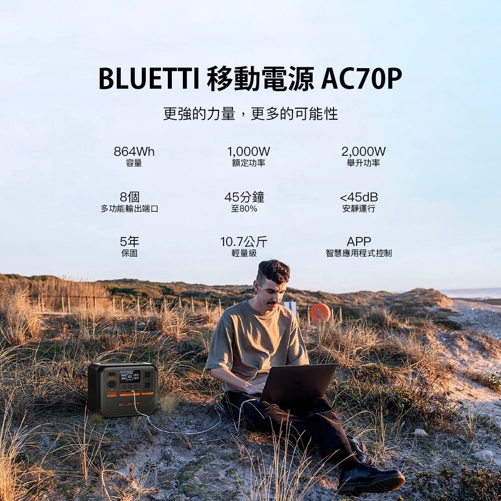 【彈藥庫】BLUETTI AC70P 移動式電源 #AC70P-細節圖2