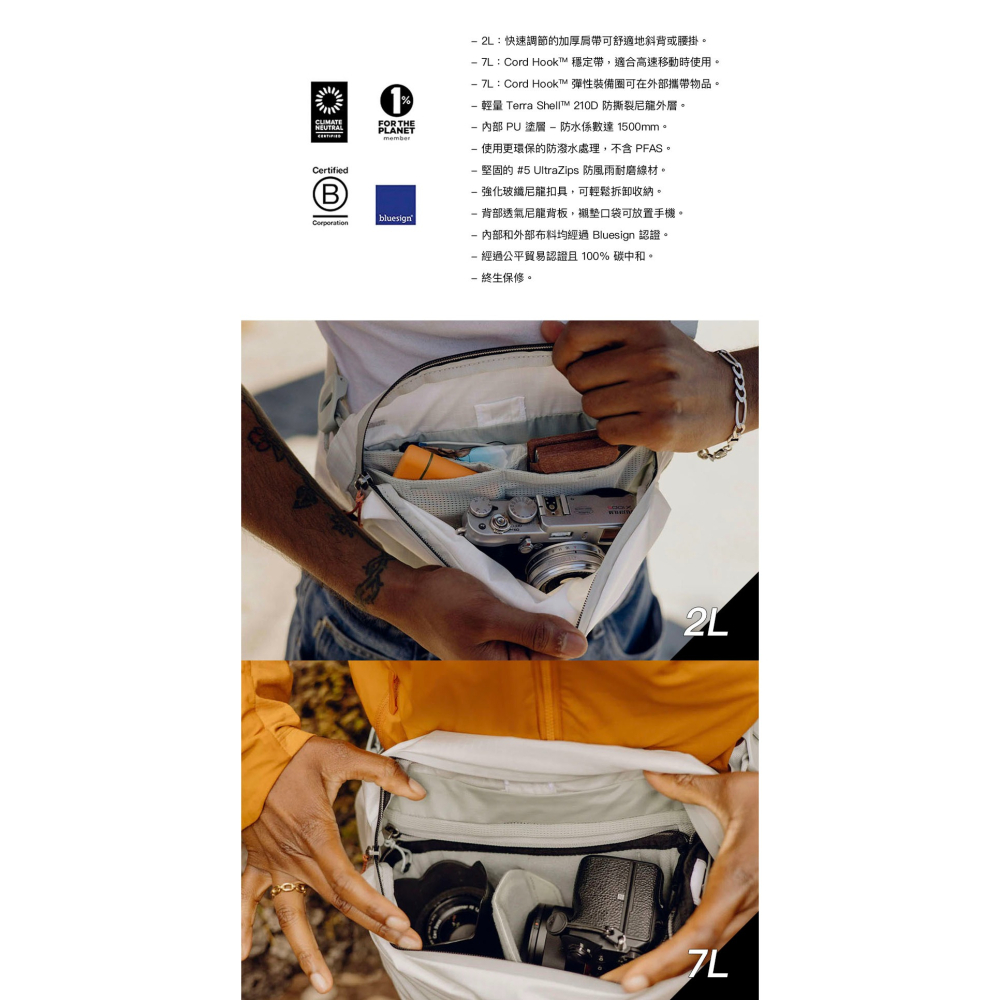 【彈藥庫】PEAK DESIGN Outdoor Sling 隨⾏包(2L/7L) #AFD0504 #AFD0503-細節圖2