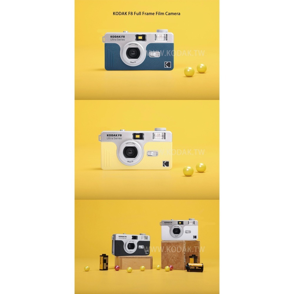 【彈藥庫】Kodak 柯達 Ultra F8 復古底片相機(軍艦黑/深海藍/月光白/萊姆黃) #KDA-UltraF8-細節圖2