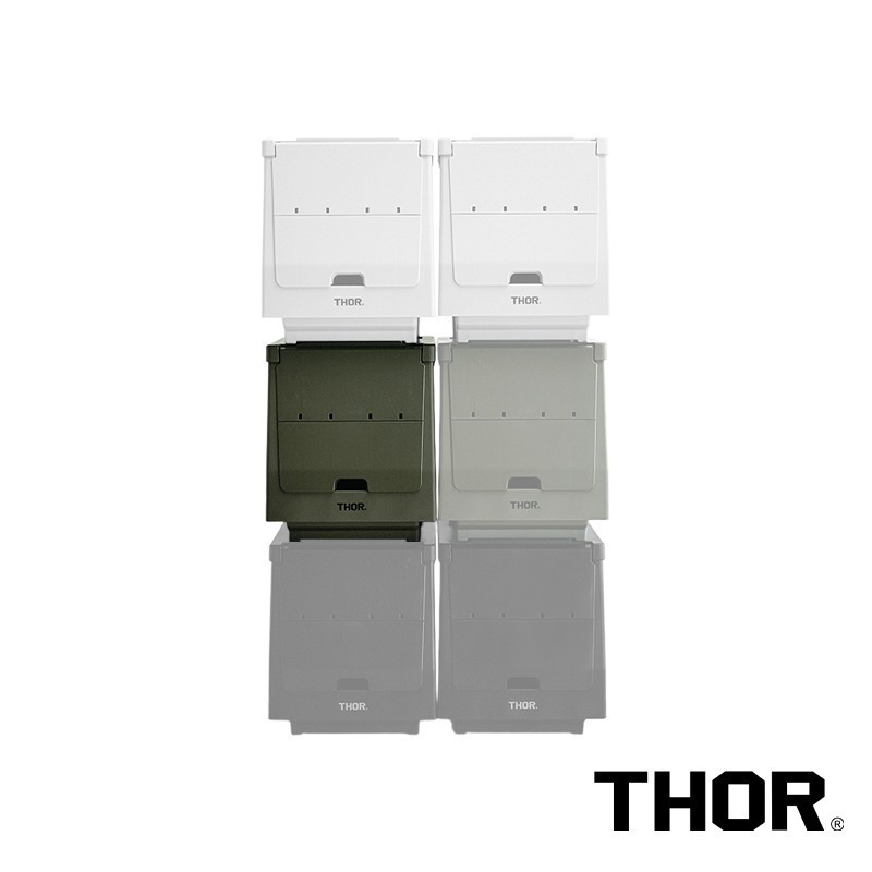 【彈藥庫】THOR BOX 掀蓋式收納箱(20L/50L)(黑/綠/灰白) #303A #303B-規格圖11
