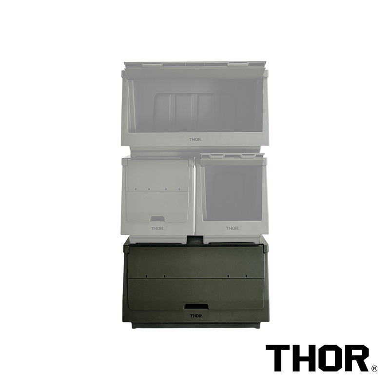 【彈藥庫】THOR BOX 掀蓋式收納箱(20L/50L)(黑/綠/灰白) #303A #303B-規格圖11