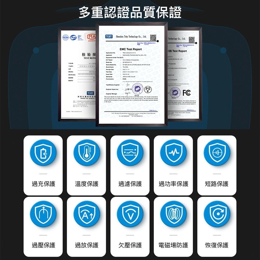 【彈藥庫】TELESIN GoPro HERO 13 Black 高性能電池 #BTR-04-TGP-細節圖7