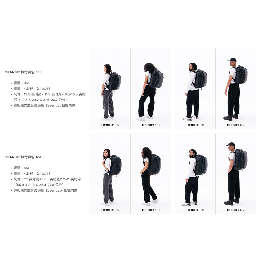 【彈藥庫】WANDRD TRANSIT 旅行背包(35L/45L)(黑/綠)(單背包/內膽套裝) #TR-細節圖4