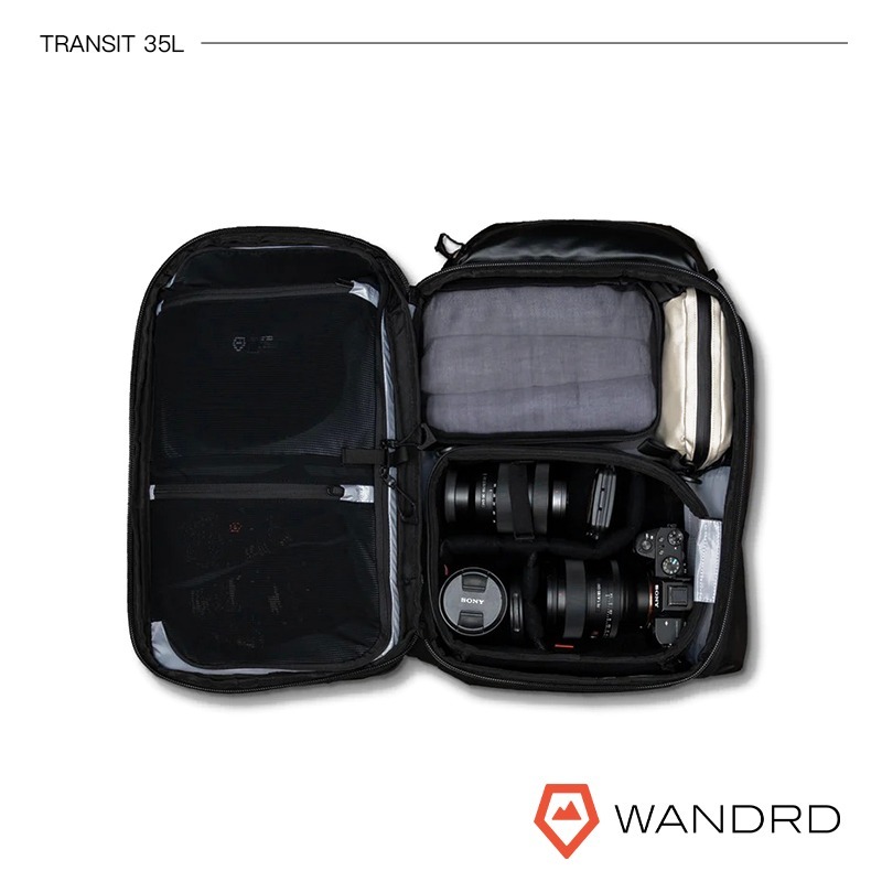 【彈藥庫】WANDRD TRANSIT 旅行背包(35L/45L)(黑/綠)(單背包/內膽套裝) #TR-細節圖8