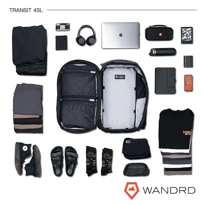 【彈藥庫】WANDRD TRANSIT 旅行背包(35L/45L)(黑/綠)(單背包/內膽套裝) #TR-細節圖11