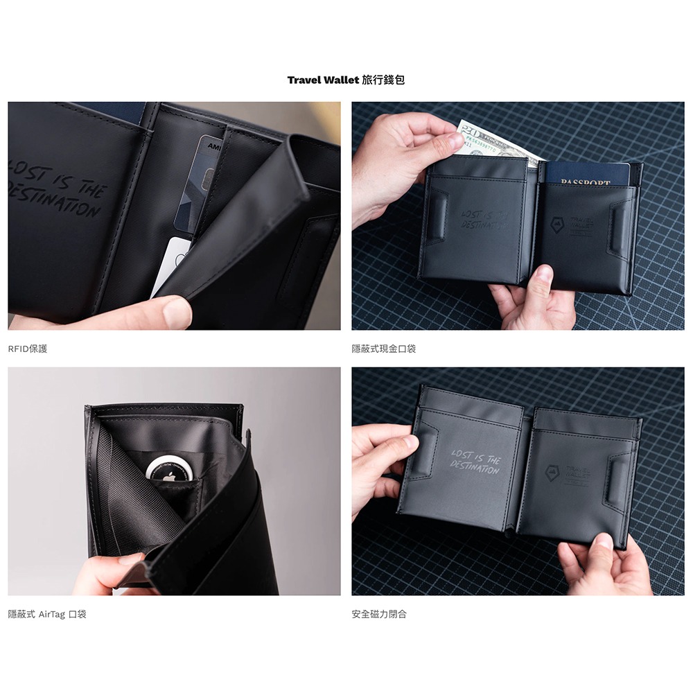 【彈藥庫】WANDRD TRAVEL WALLET 旅行錢包 #TW-BK-1-細節圖2