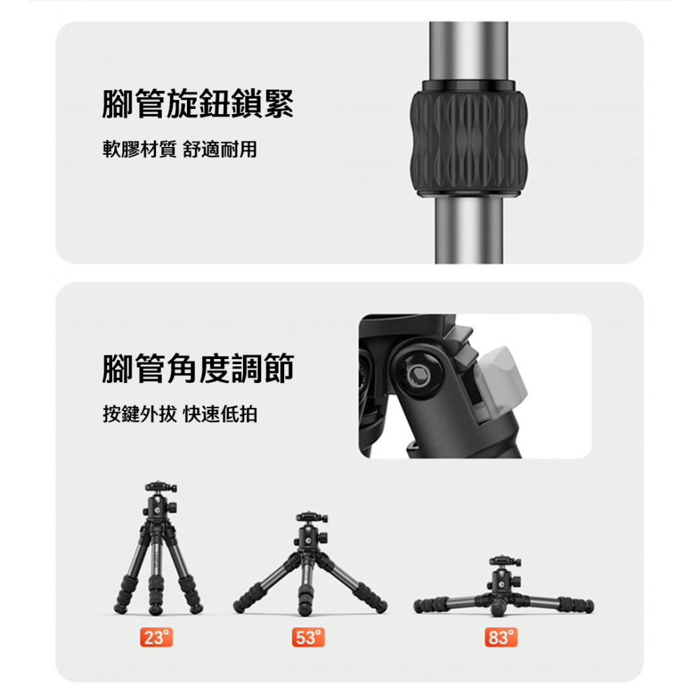 【彈藥庫】Ulanzi TT30 旅行便攜腳架 #Ulanzi-T095-細節圖7