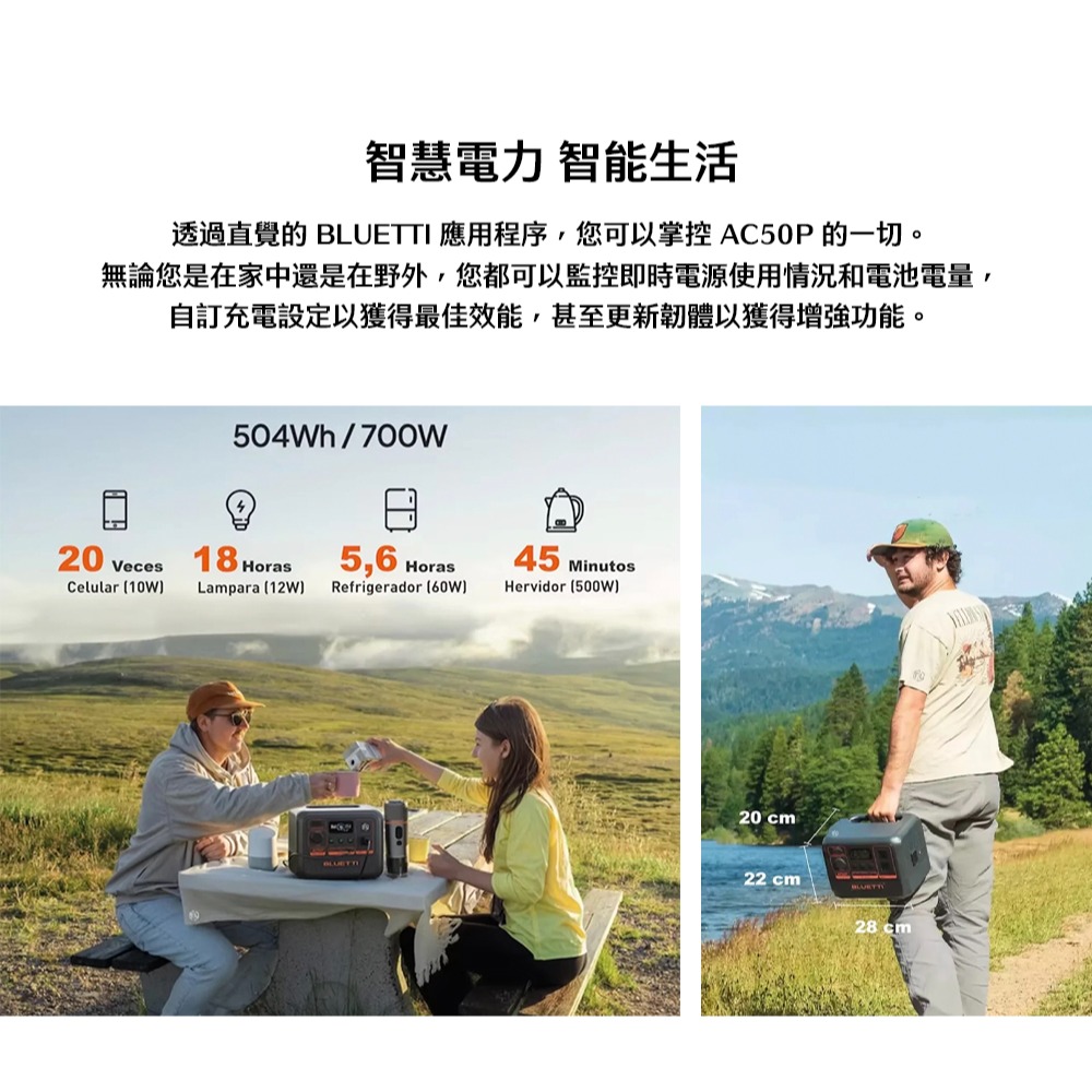 【彈藥庫】Bluetti AC50P Premium 鉑金版 700W 移動式電源-細節圖9