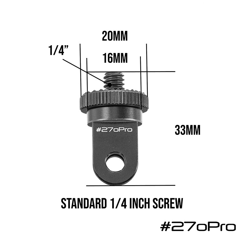 【彈藥庫】#270Pro 1/4＂鋁合金轉接座-黑 #270PRO-ADP-BK-細節圖6
