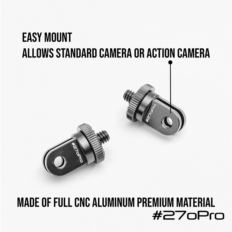 【彈藥庫】#270Pro 1/4＂鋁合金轉接座-黑 #270PRO-ADP-BK-細節圖8