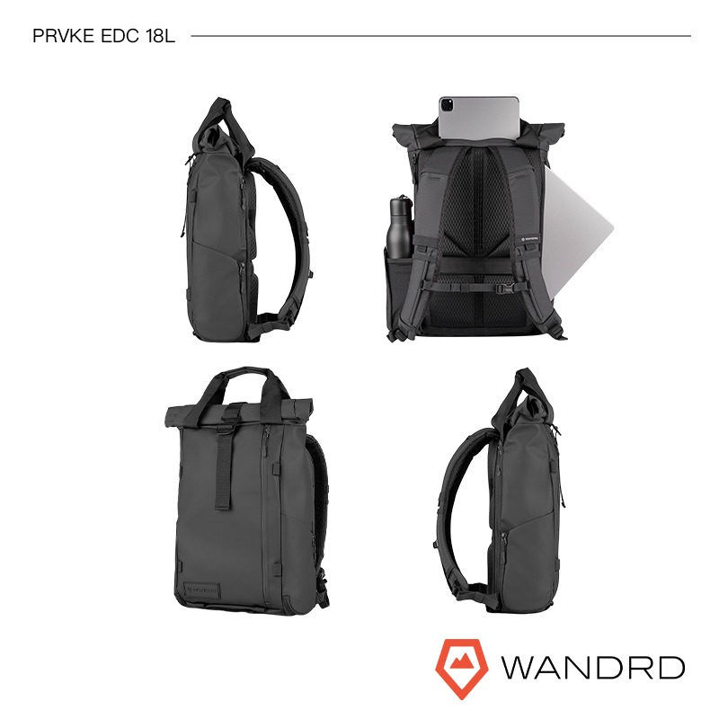 【彈藥庫】WANDRD PRVKE EDC 日常背包 18L (黑/綠/米灰/橙/紅) #PKD15-細節圖5