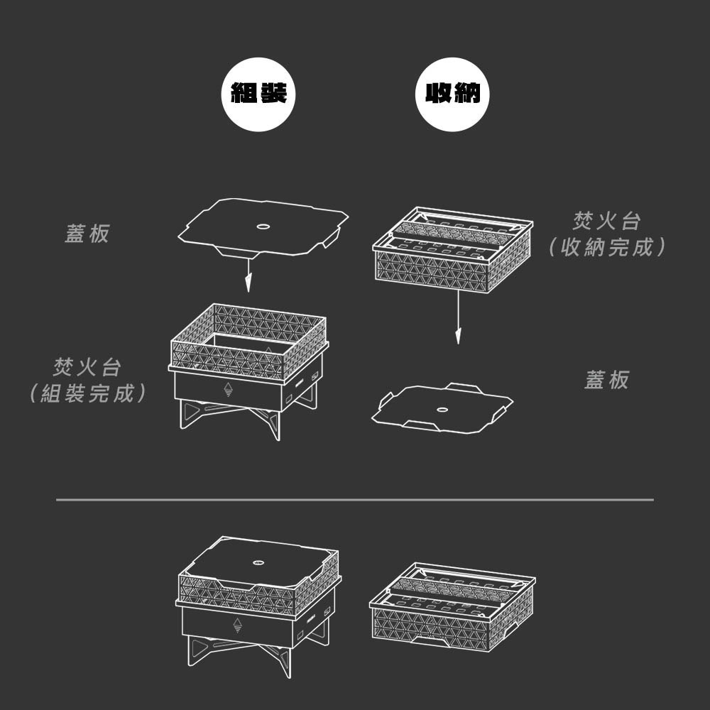 【彈藥庫】FOOTHILLS 焚火台不鏽鋼蓋板 #FTS-022-細節圖7