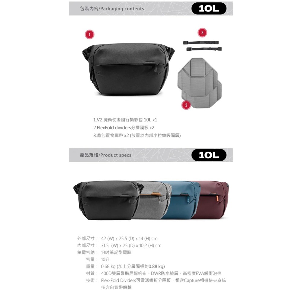 【彈藥庫】PEAK DESIGN EVERYDAY SLING V2 魔術使者隨行攝影包(3/6/10L)-細節圖11